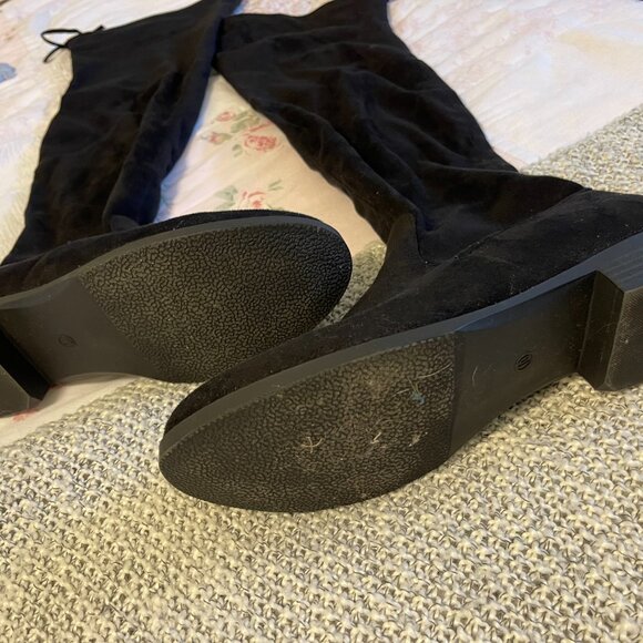 Black Over knee tall slouch boots  Women's Sz 10 - Picture 3 of 5